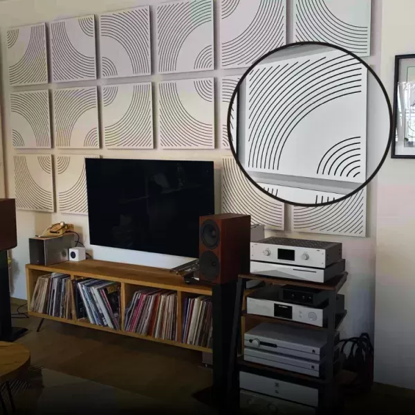 Acoustic Panels in a Living Room