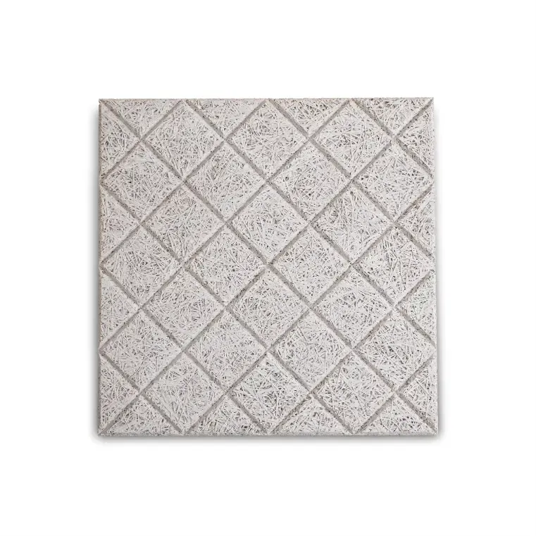 Diagonal Squares - Wood Wool Acoustic Panel