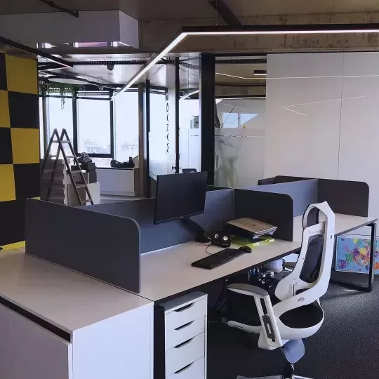 Custom Felt Acoustic Dividers for Office Desks