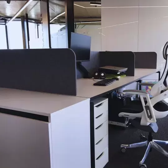 Custom Felt Acoustic Dividers for Office Desks