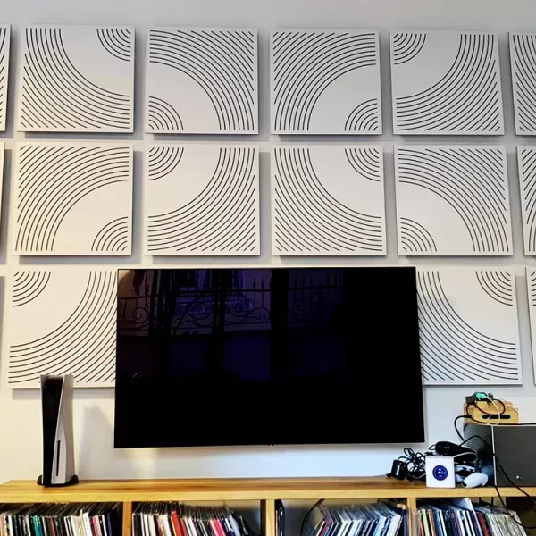 Acoustic Panels in a Living Room